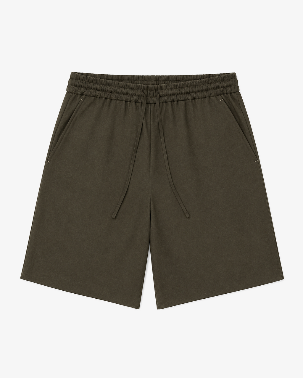 Cotton Shorts in Military Green