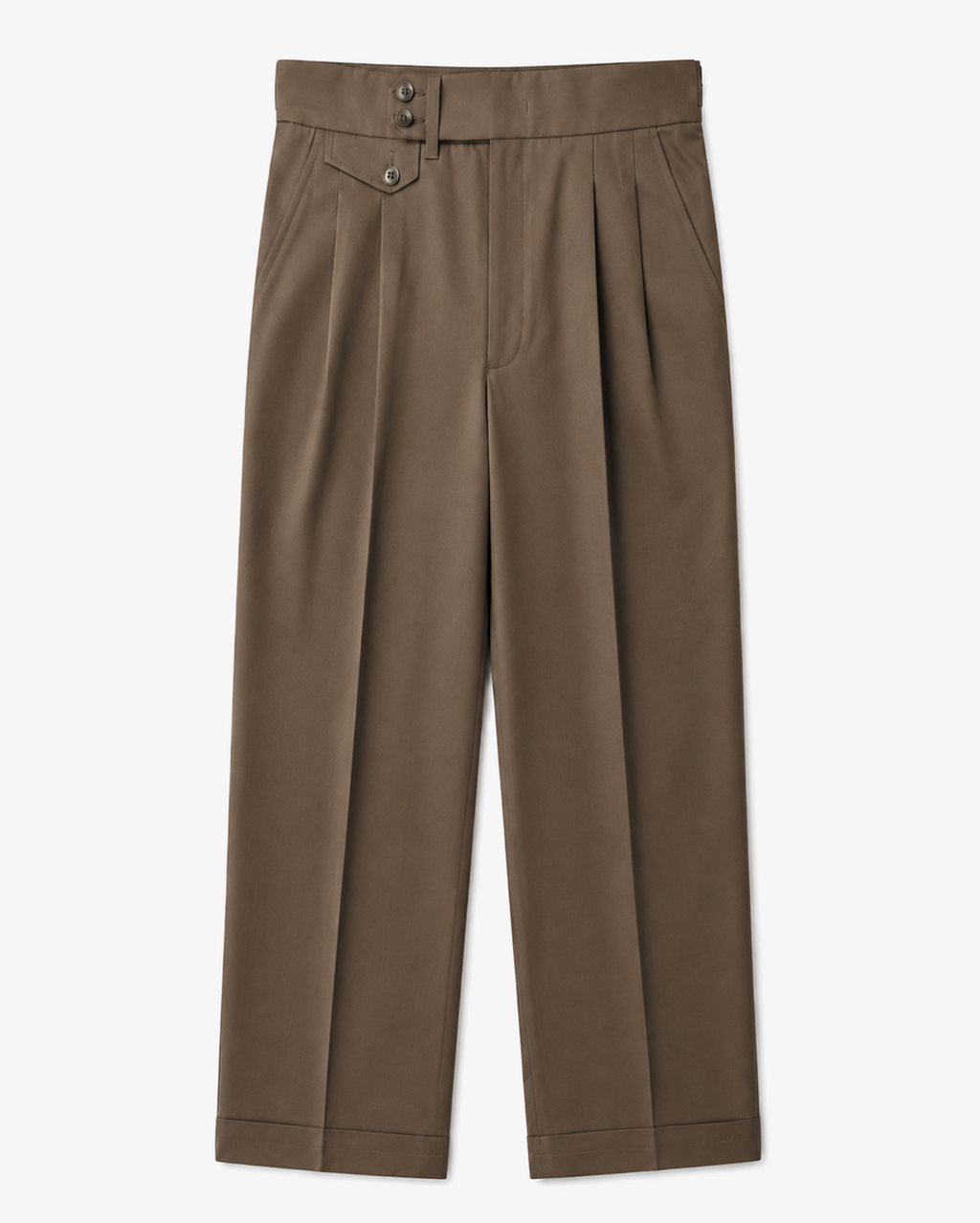 Military Brown Cotton Trousers