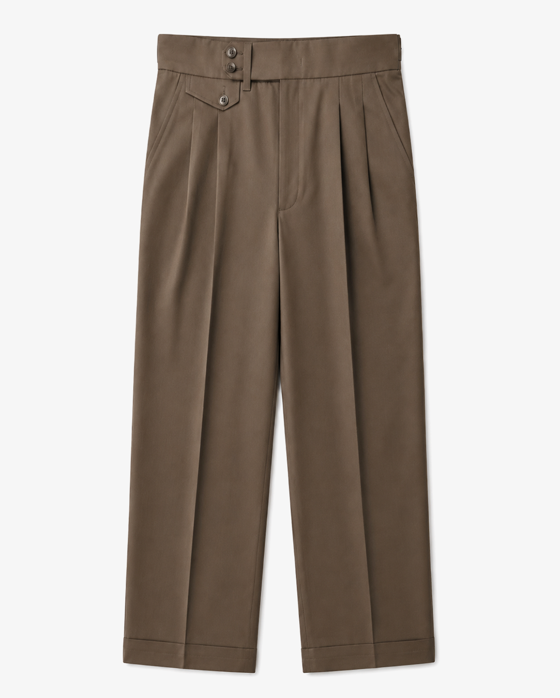 Military Brown Cotton Trousers