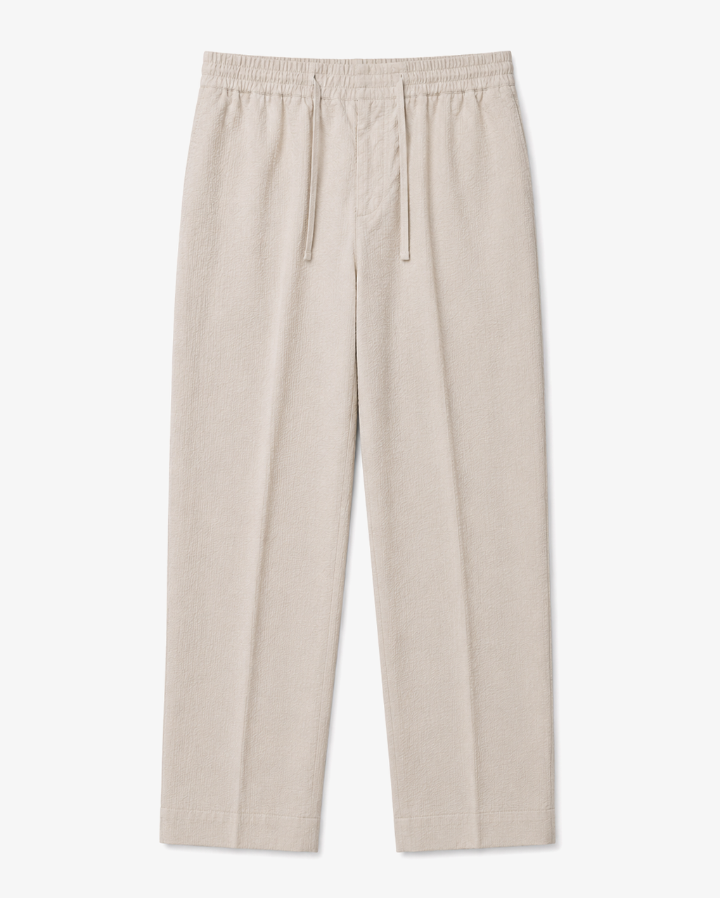 Seersucker Trousers in Beige