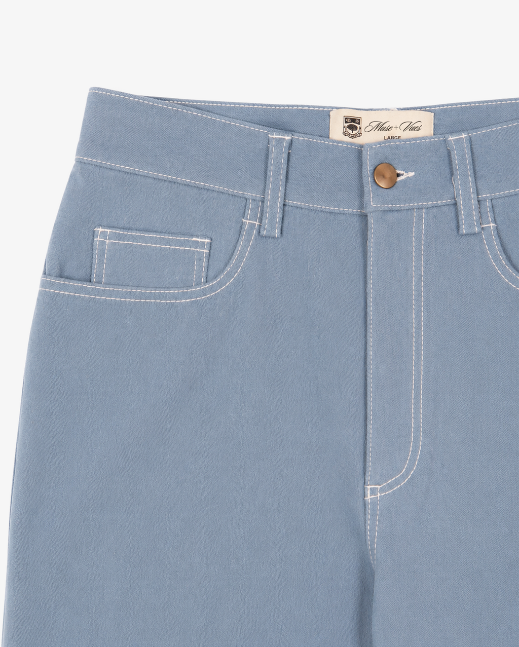 Light Wash Straight-Cut Denim