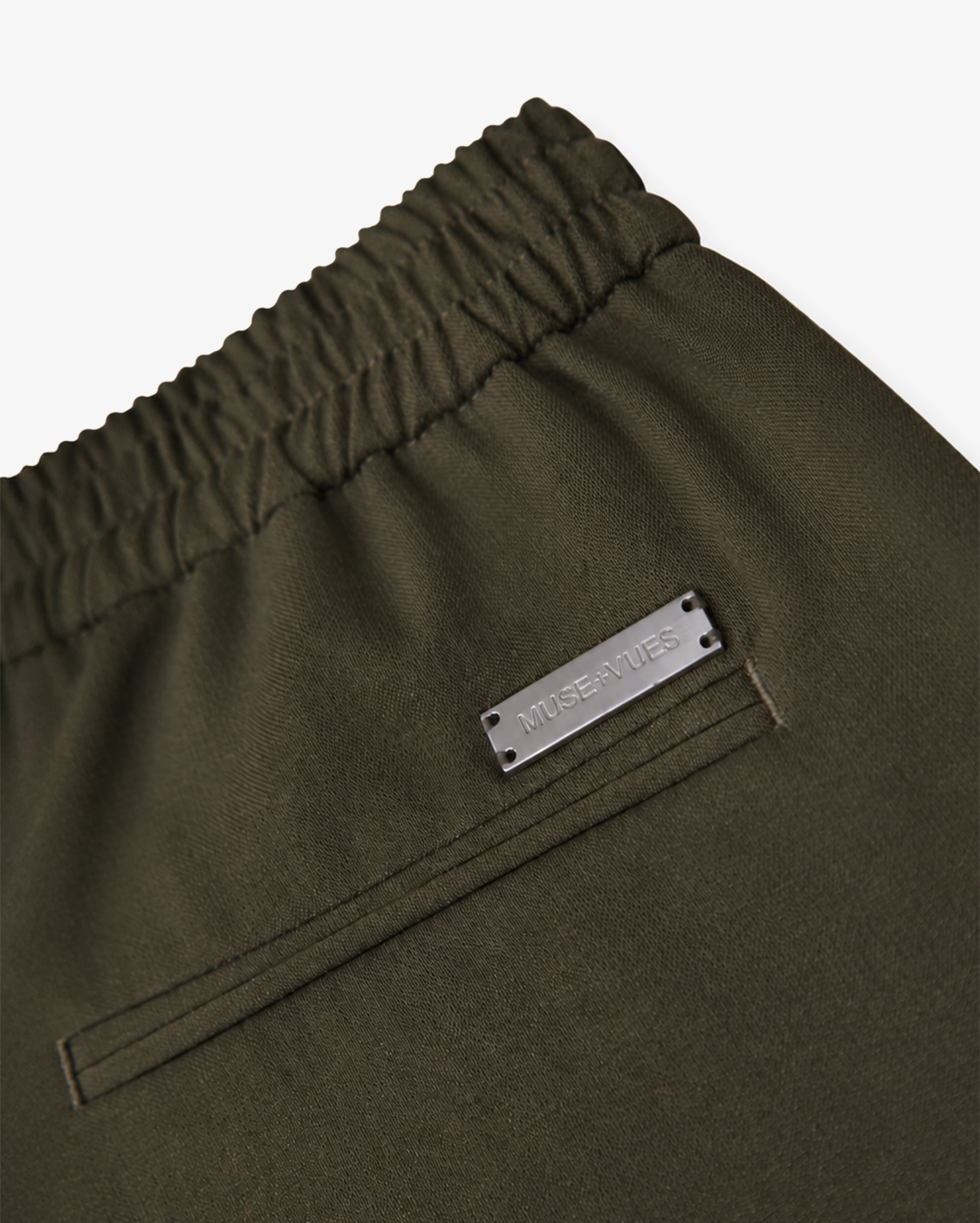 Cotton Shorts in Military Green