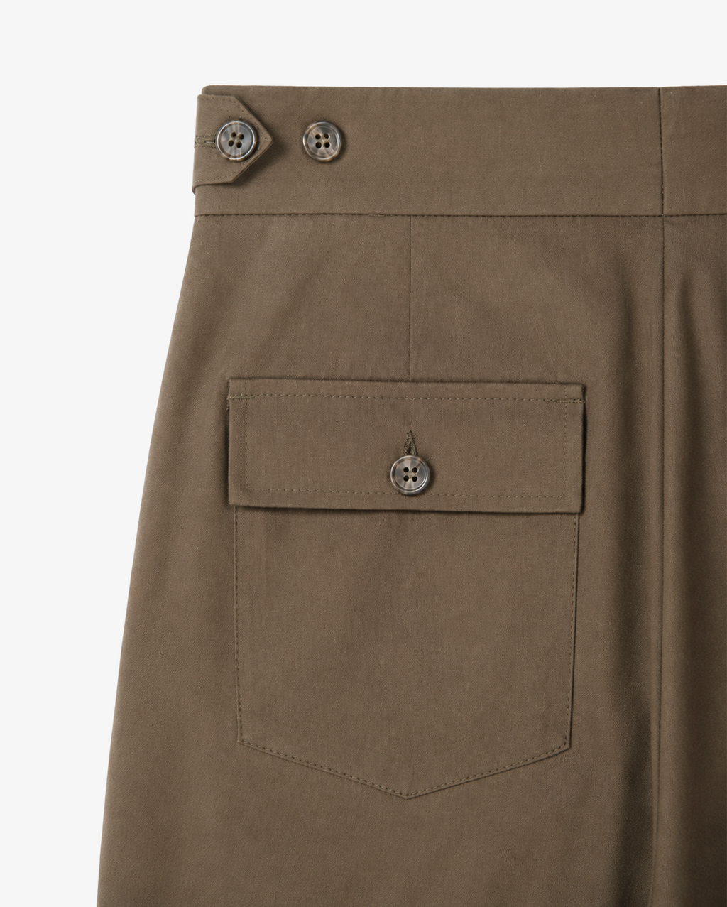 Military Brown Cotton Trousers