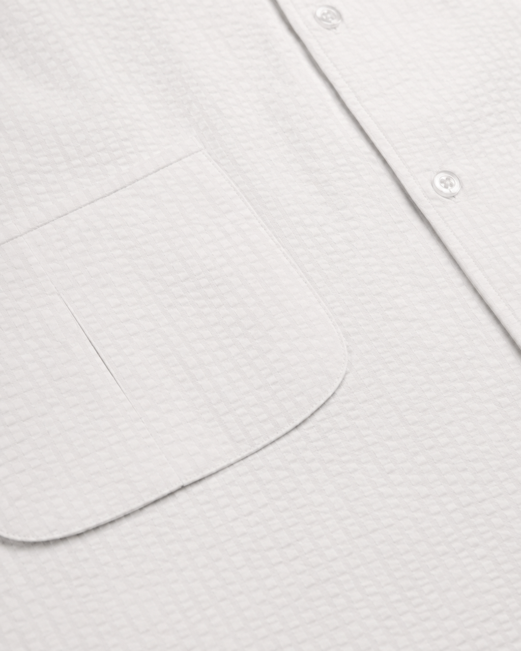 Riviera Utility Seersucker Shirt in White