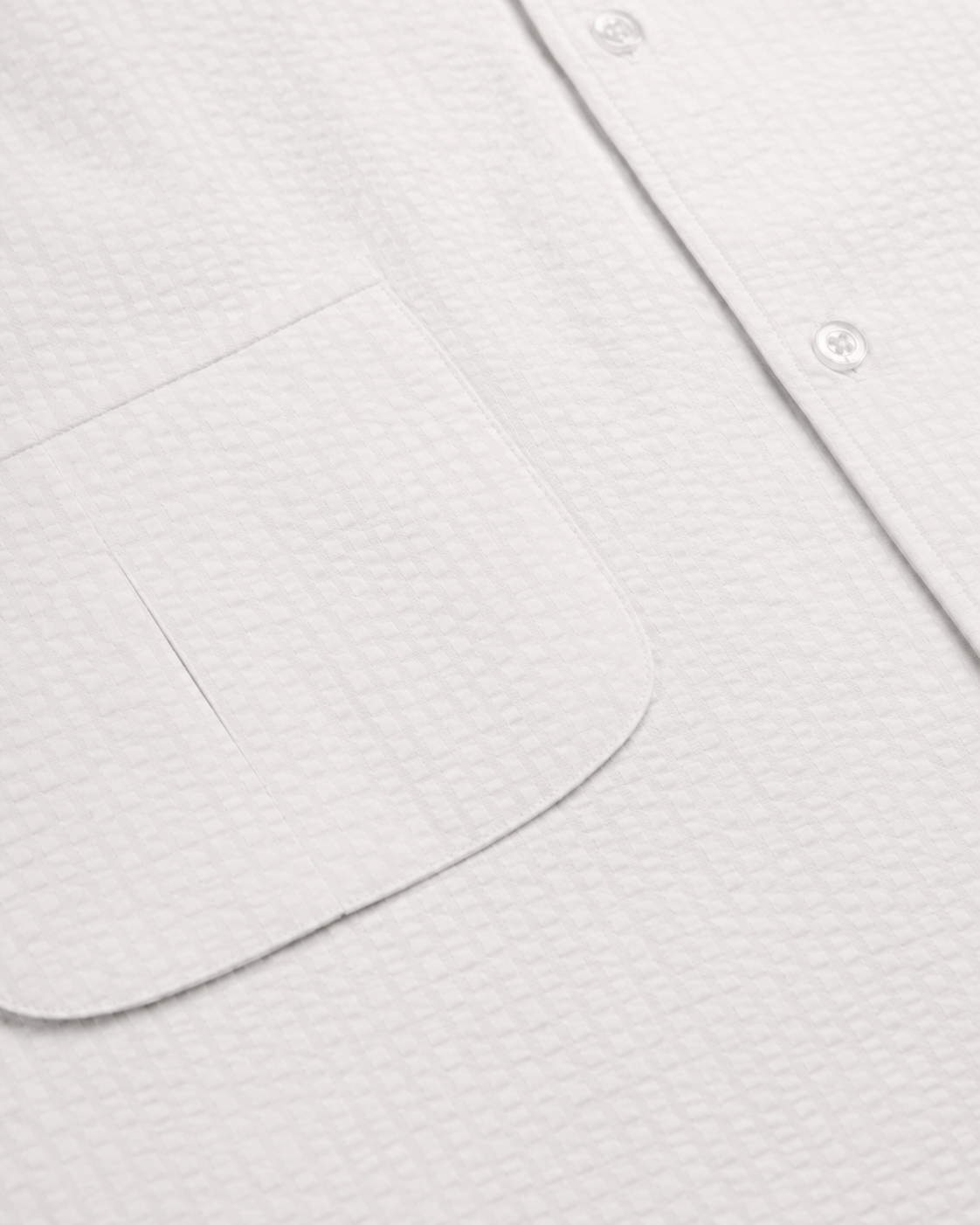 Riviera Utility Seersucker Shirt in White