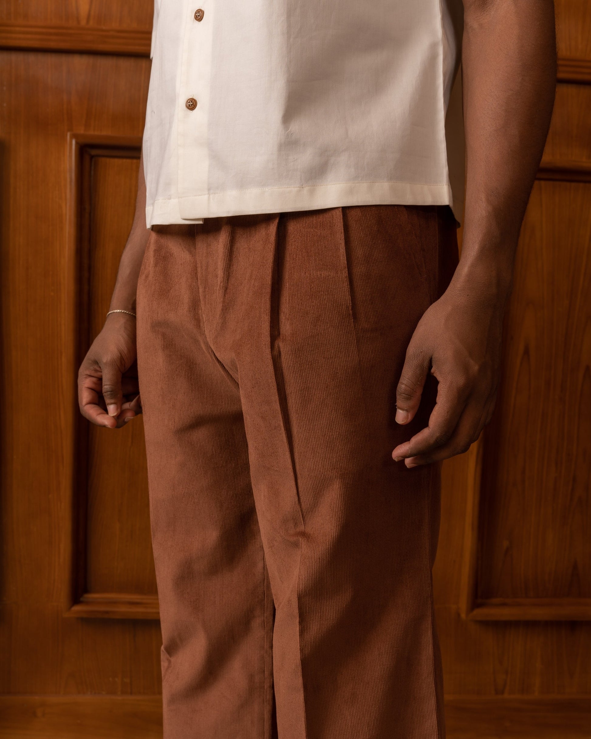 Brown Wide Legged Corduroy Pants