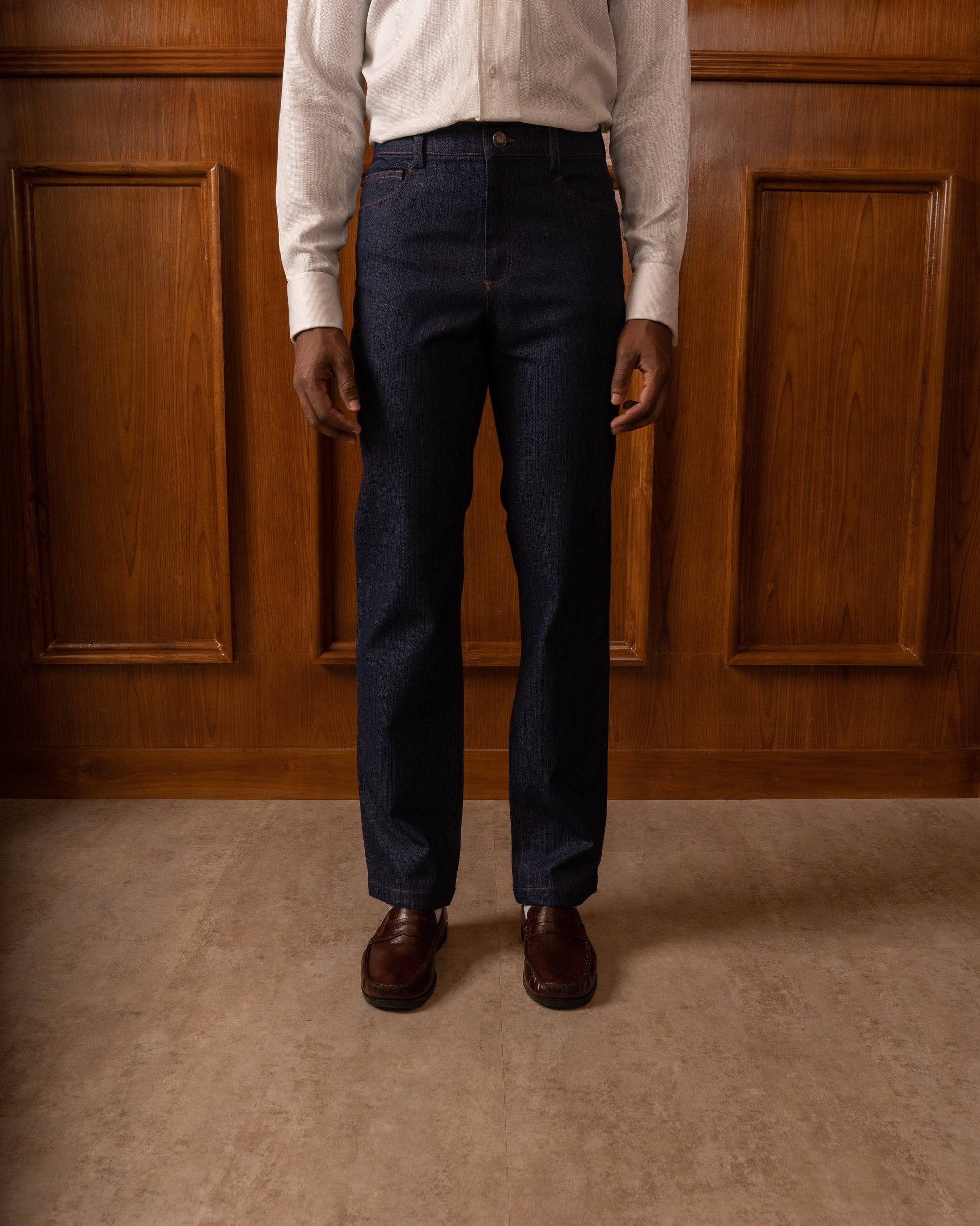 Classic Fit Blue Denim Pants