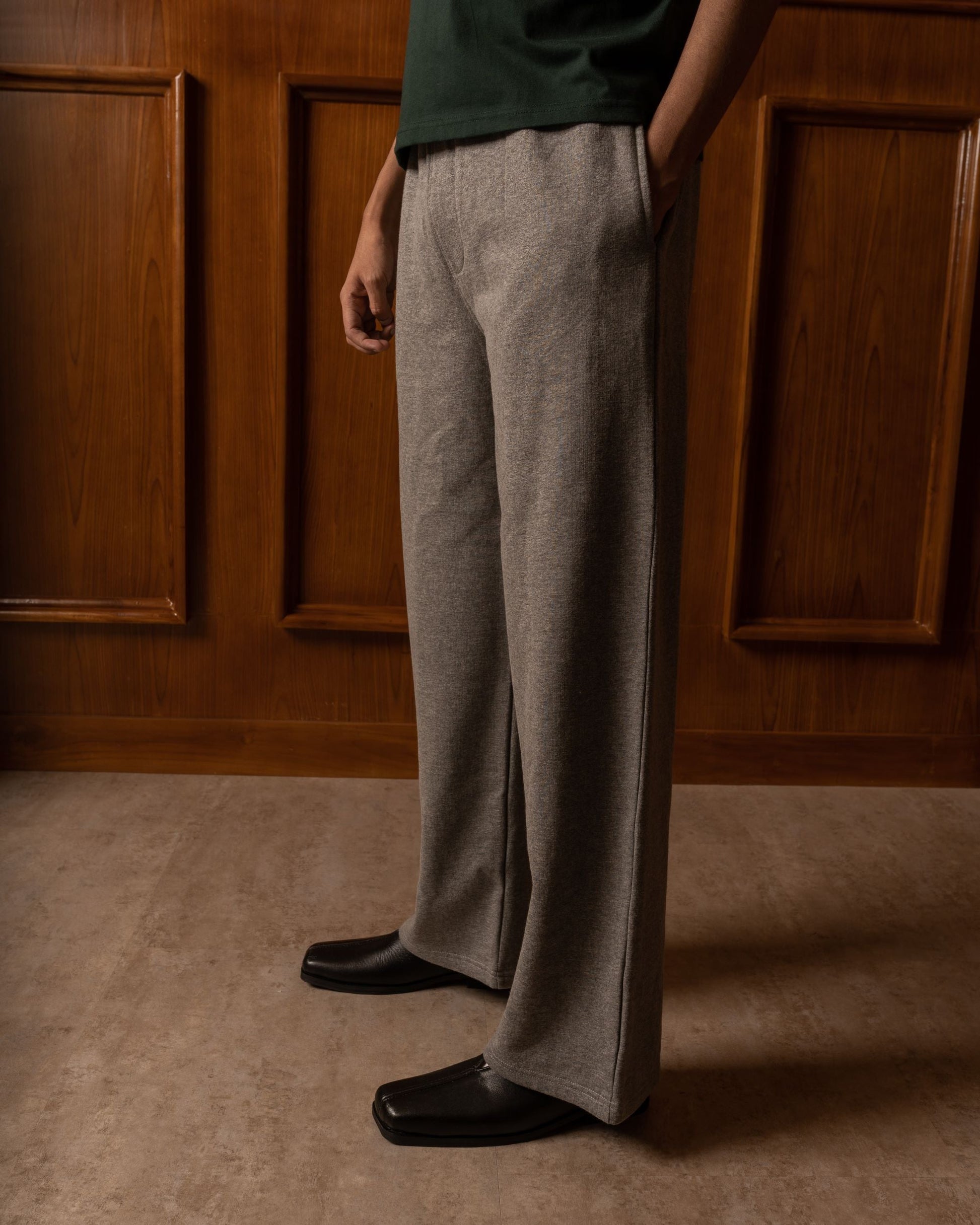 Grey Wide-Cut Lounge Pants