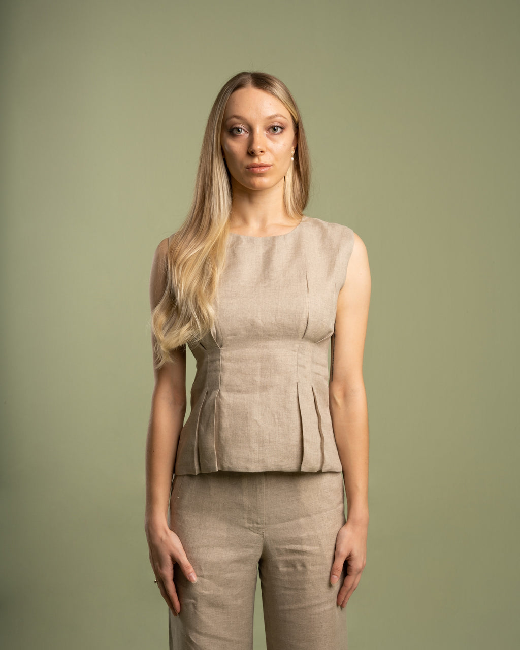 Natural Linen Top