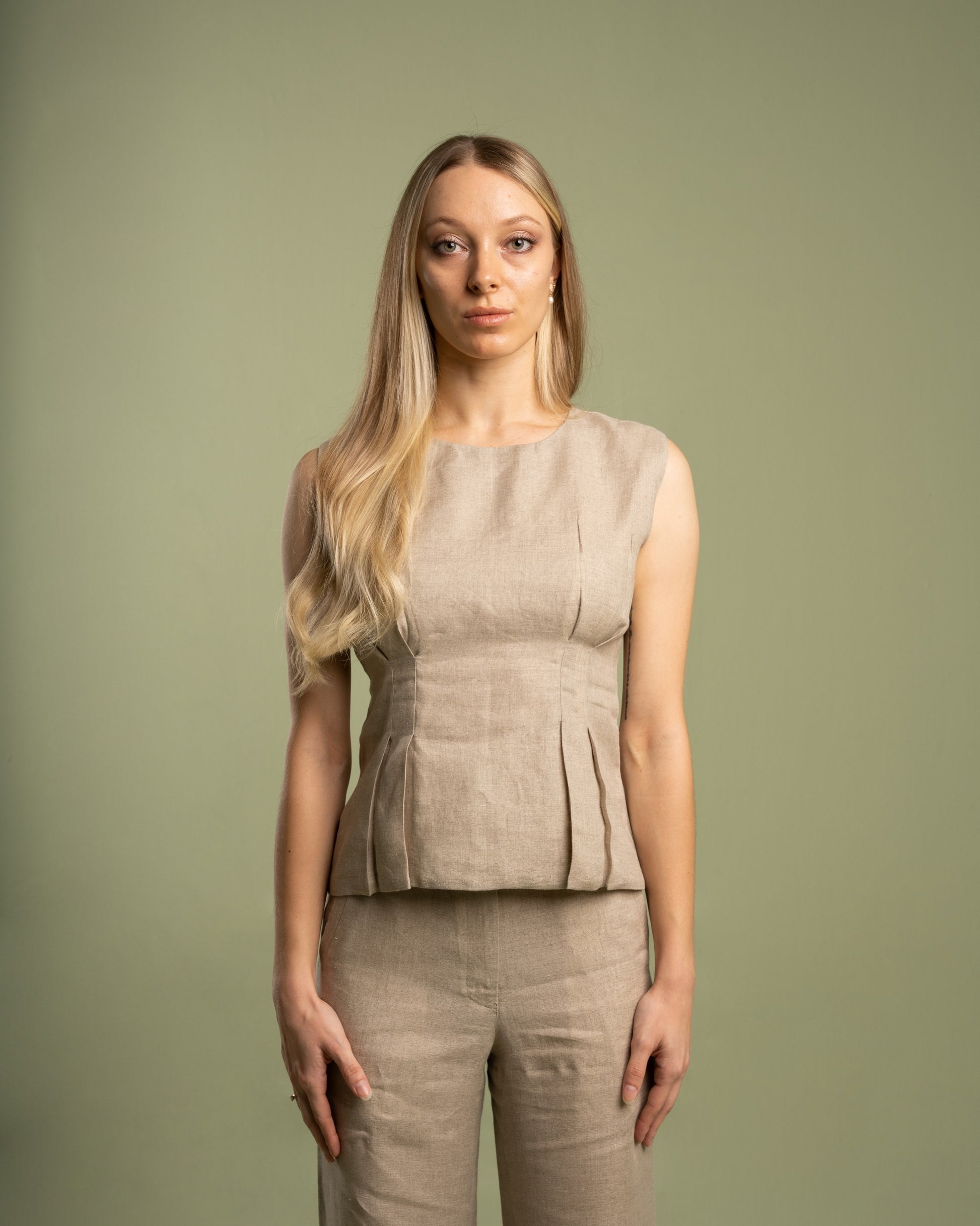 Natural Linen Top
