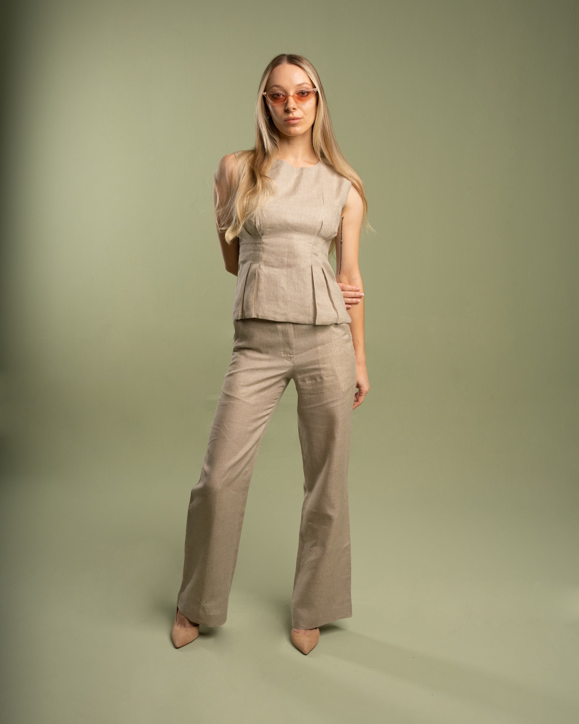 Natural Linen Top