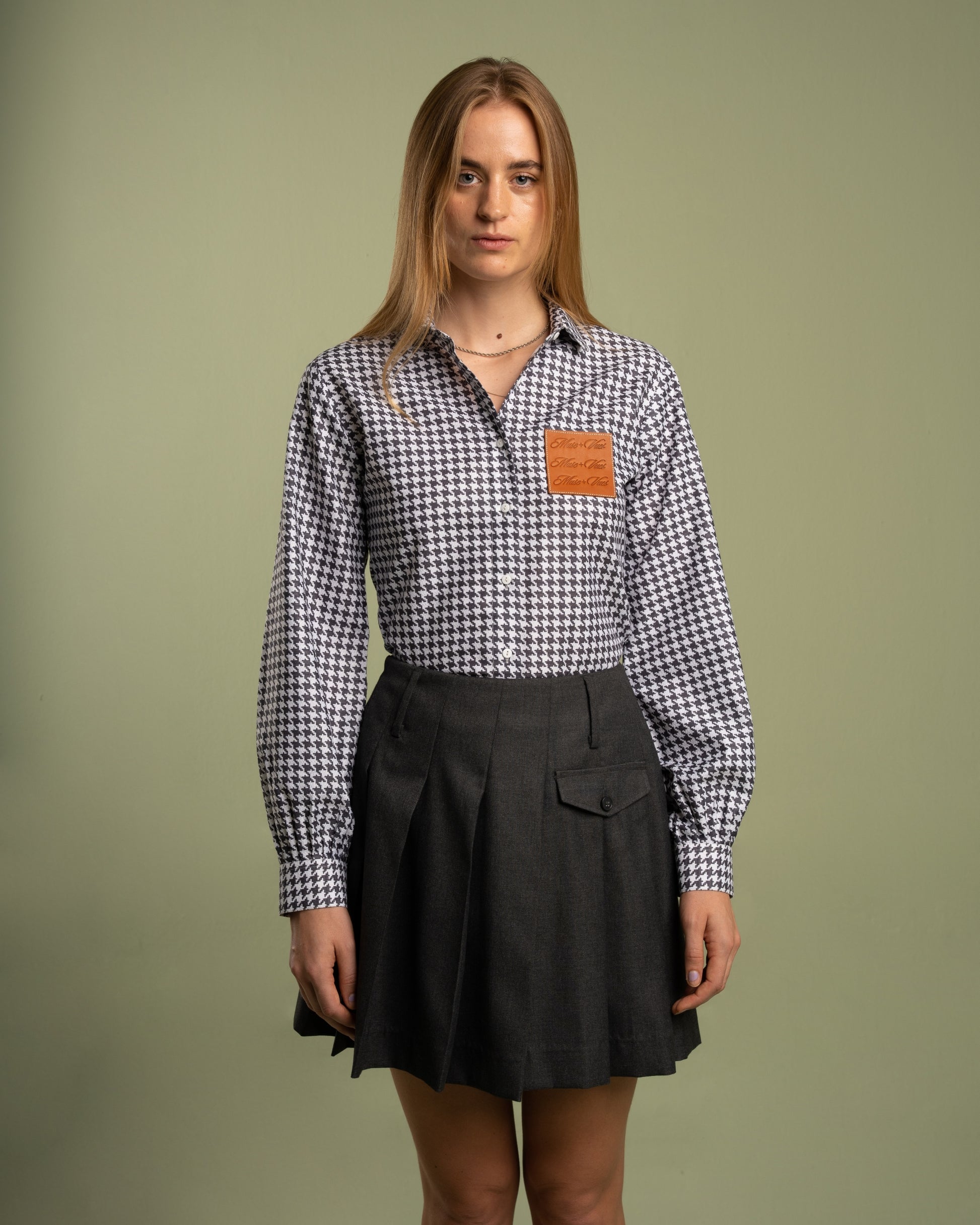 Grey Pleated Skirt