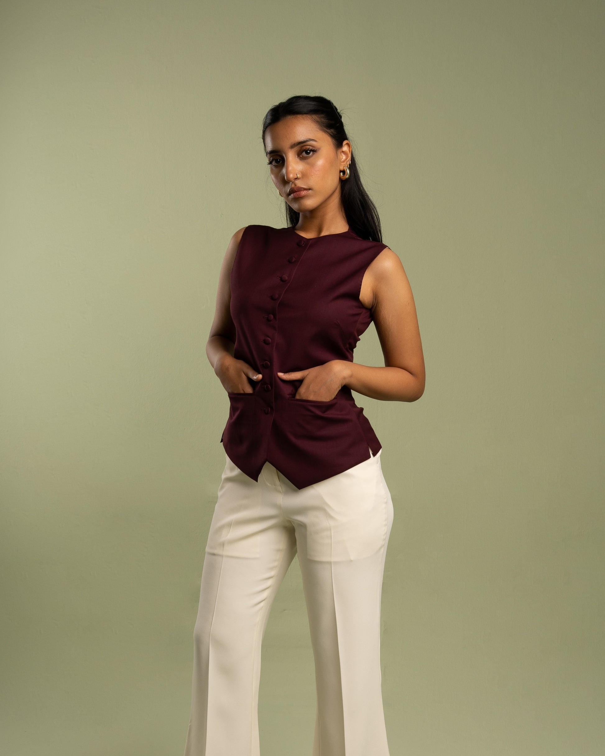Burgundy Vest