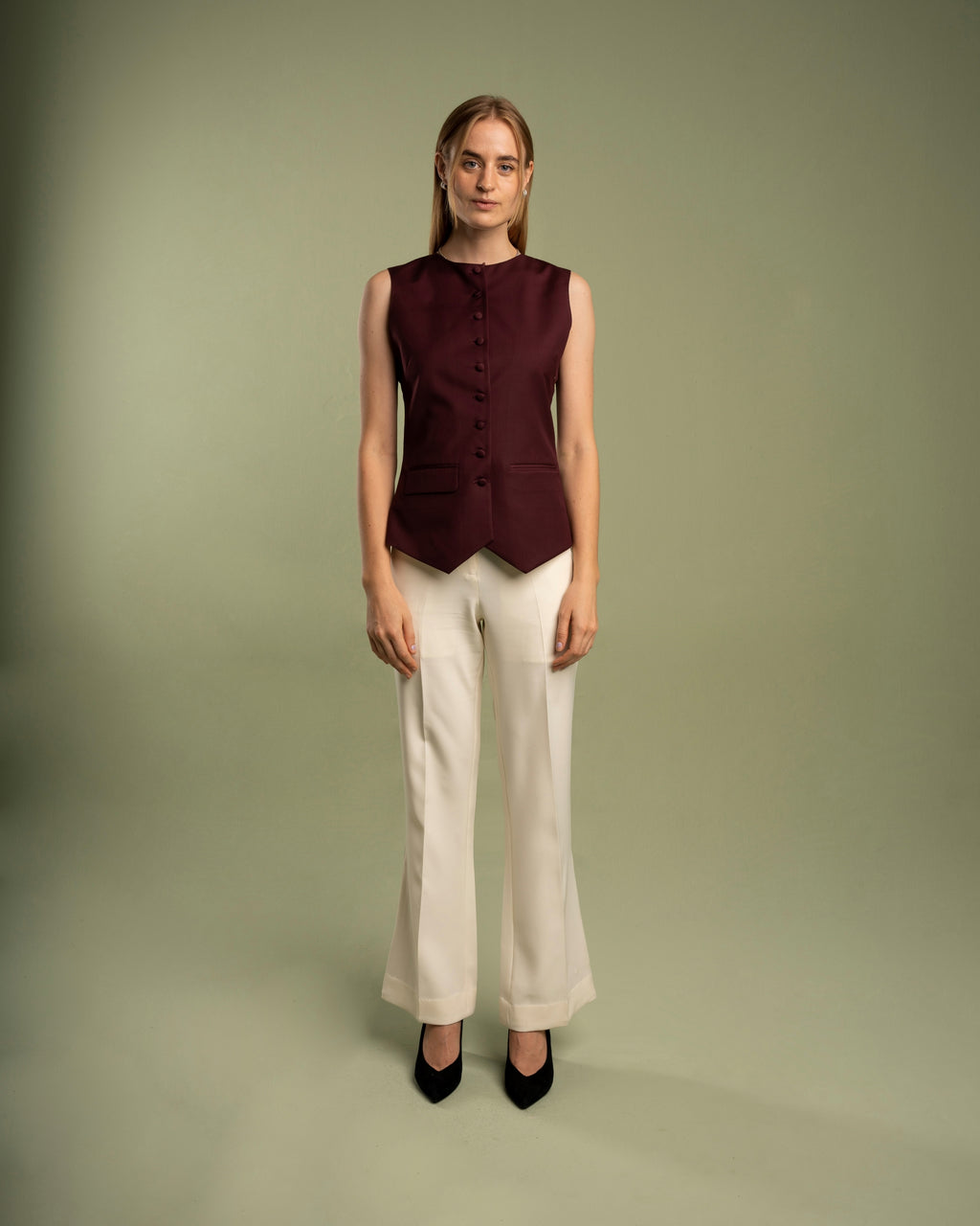 Burgundy Vest
