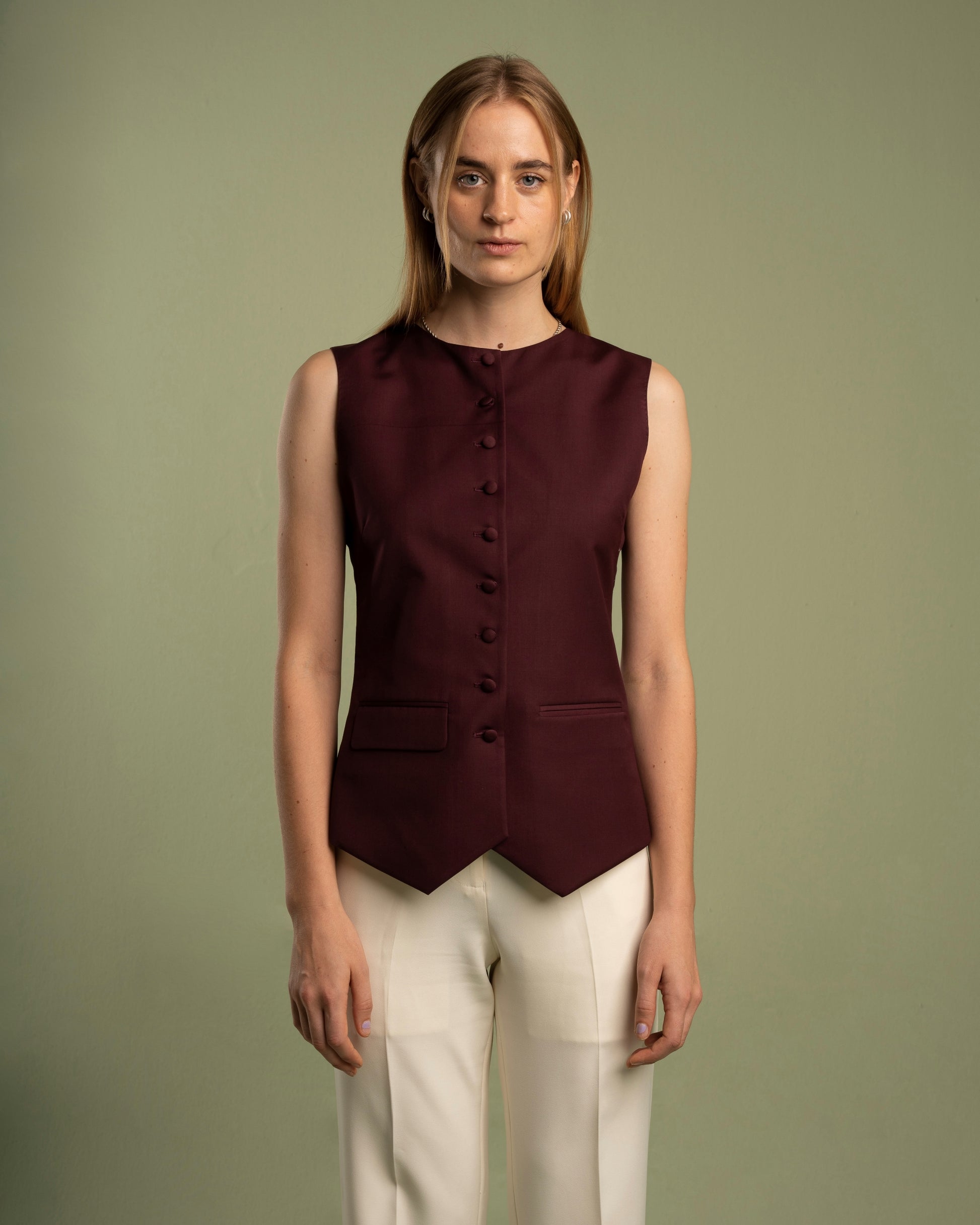 Burgundy Vest