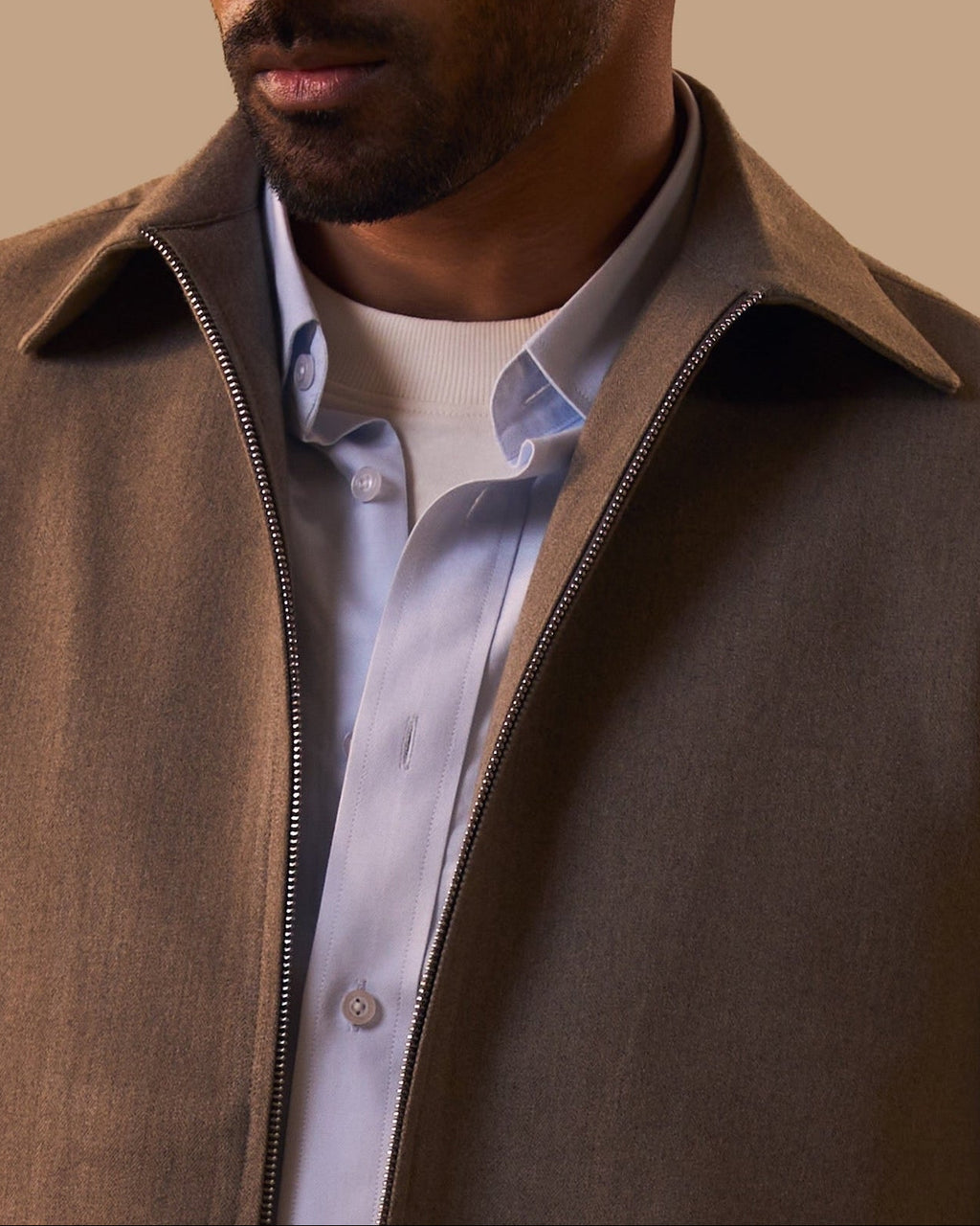 Wool Flannel Zip-up Jacket