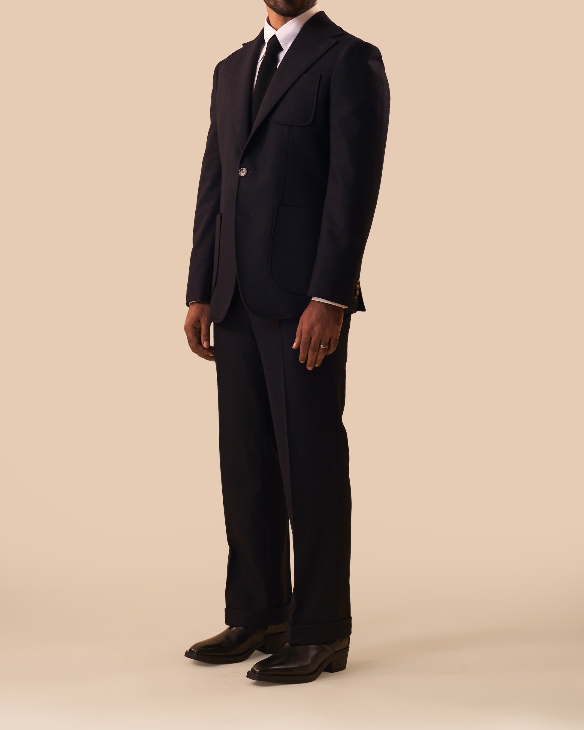 Midnight Blue Flannel Suit