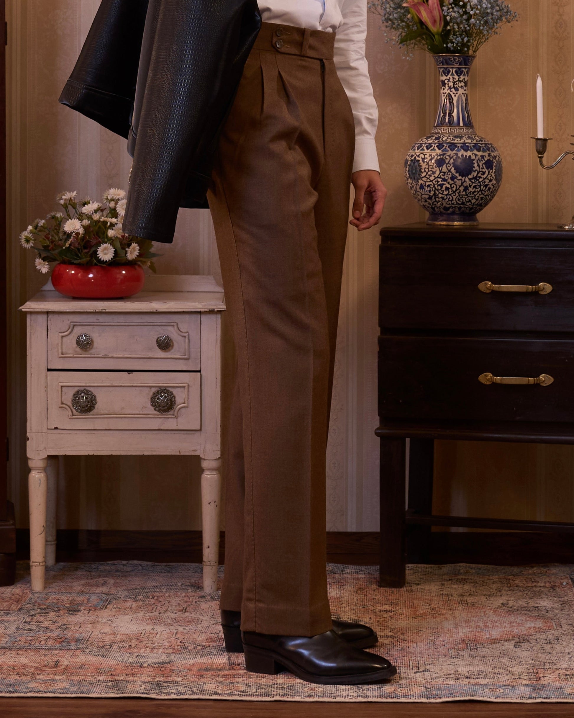 Brown Tweed Pants
