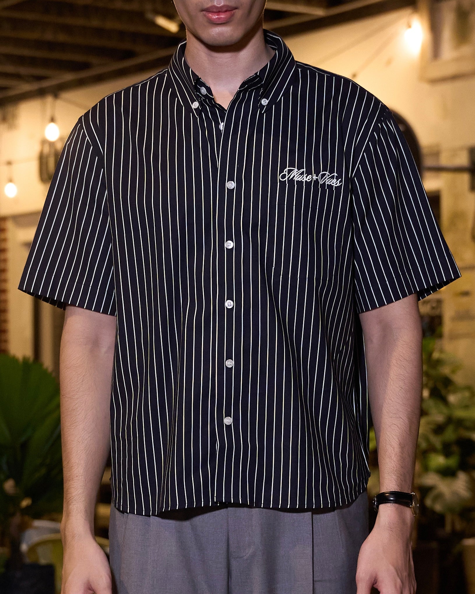 Stripe M+V Monogram Shirt