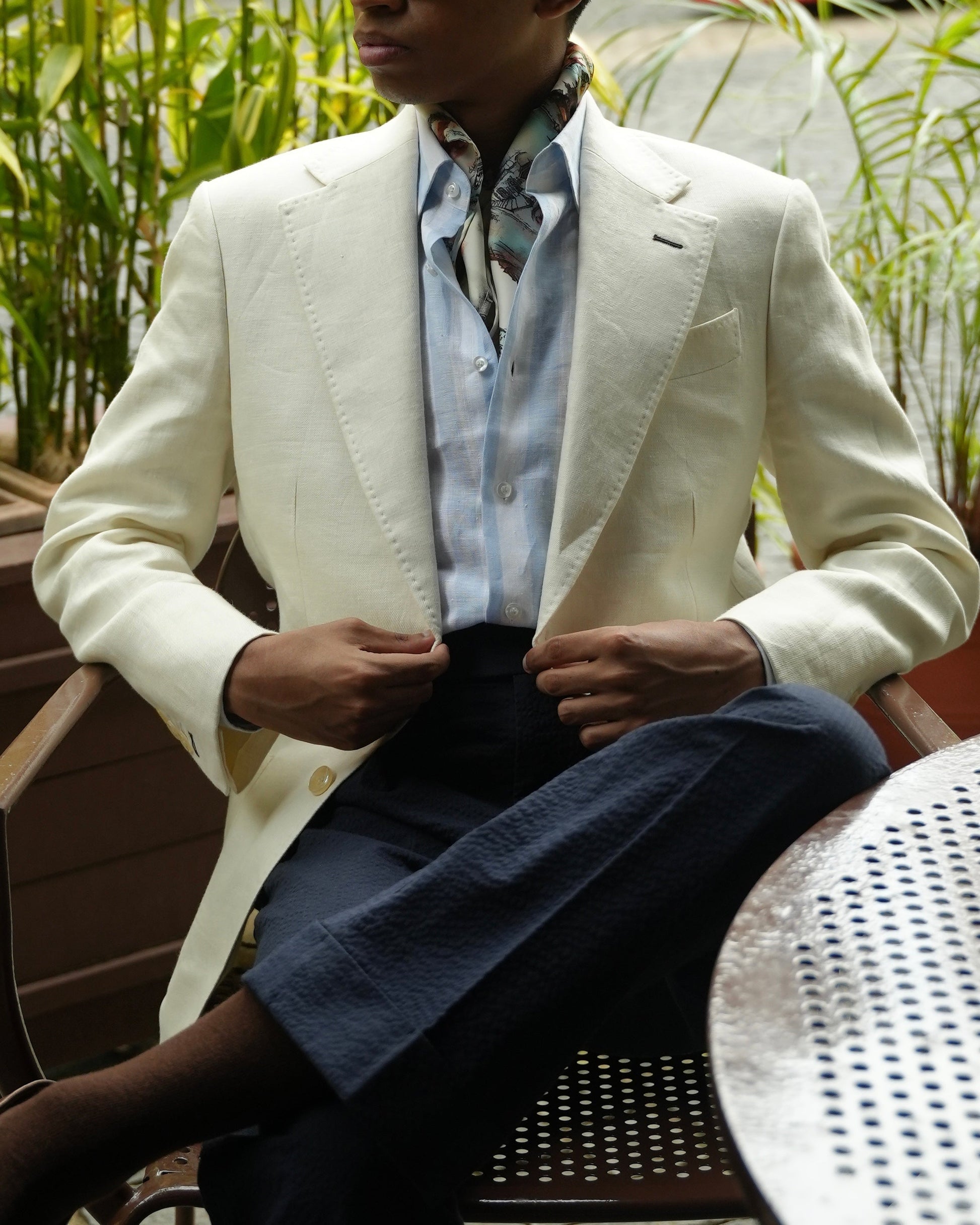 Cream Linen Jacket