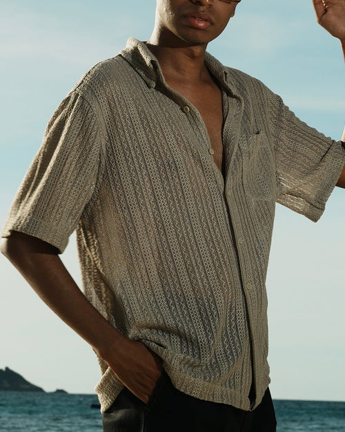 Beige Crochet Shirt