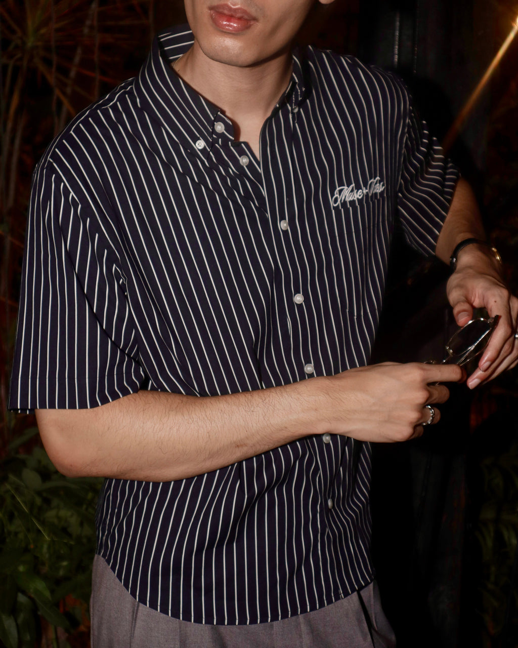 Stripe M+V Monogram Shirt