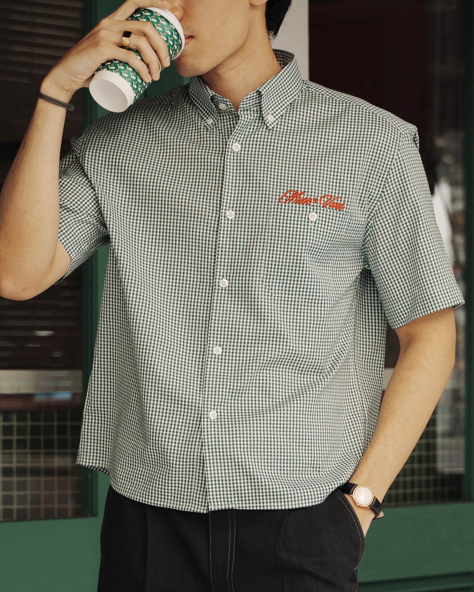 Checkered M+V Monogram Shirt