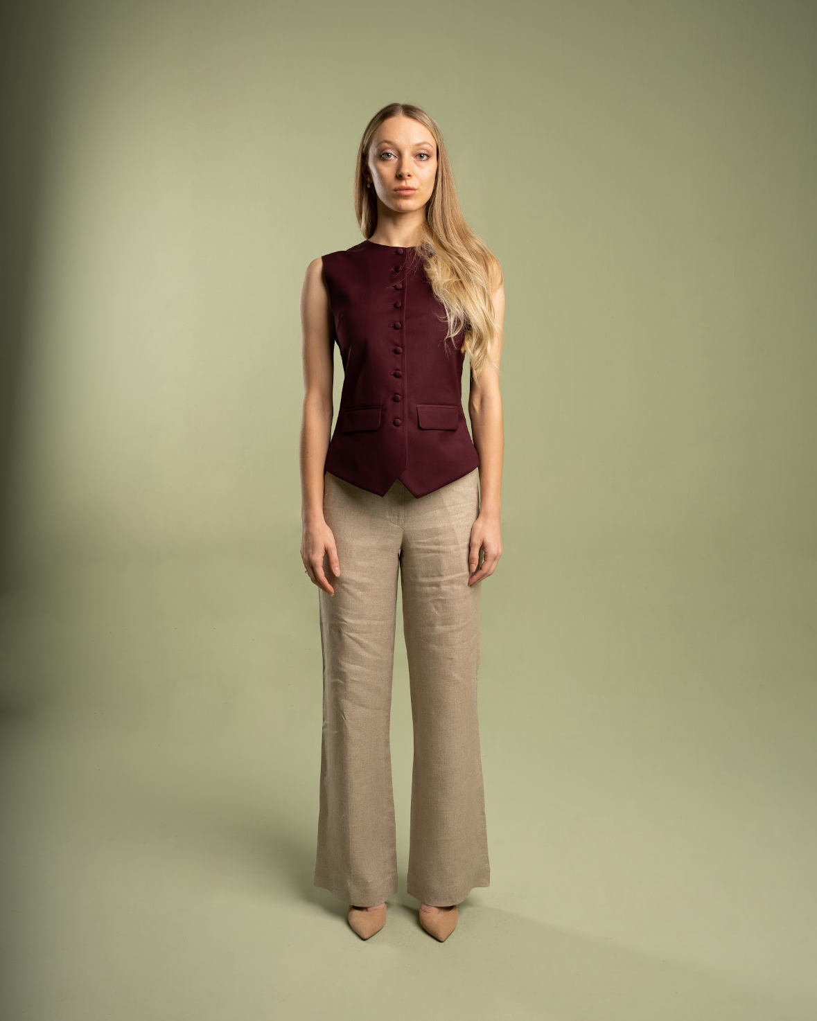 Burgundy Vest