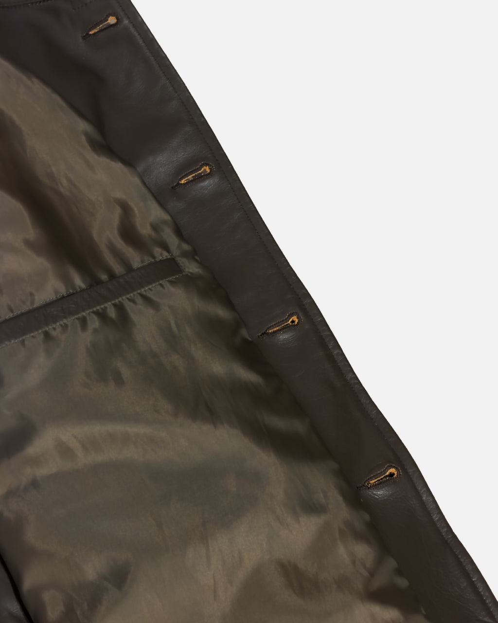 Moss-Brown Leather Jacket