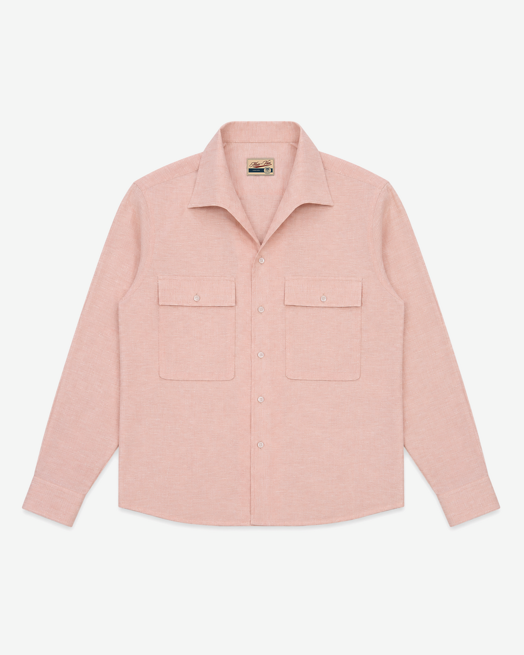 Salmon Pink Linen Shirt