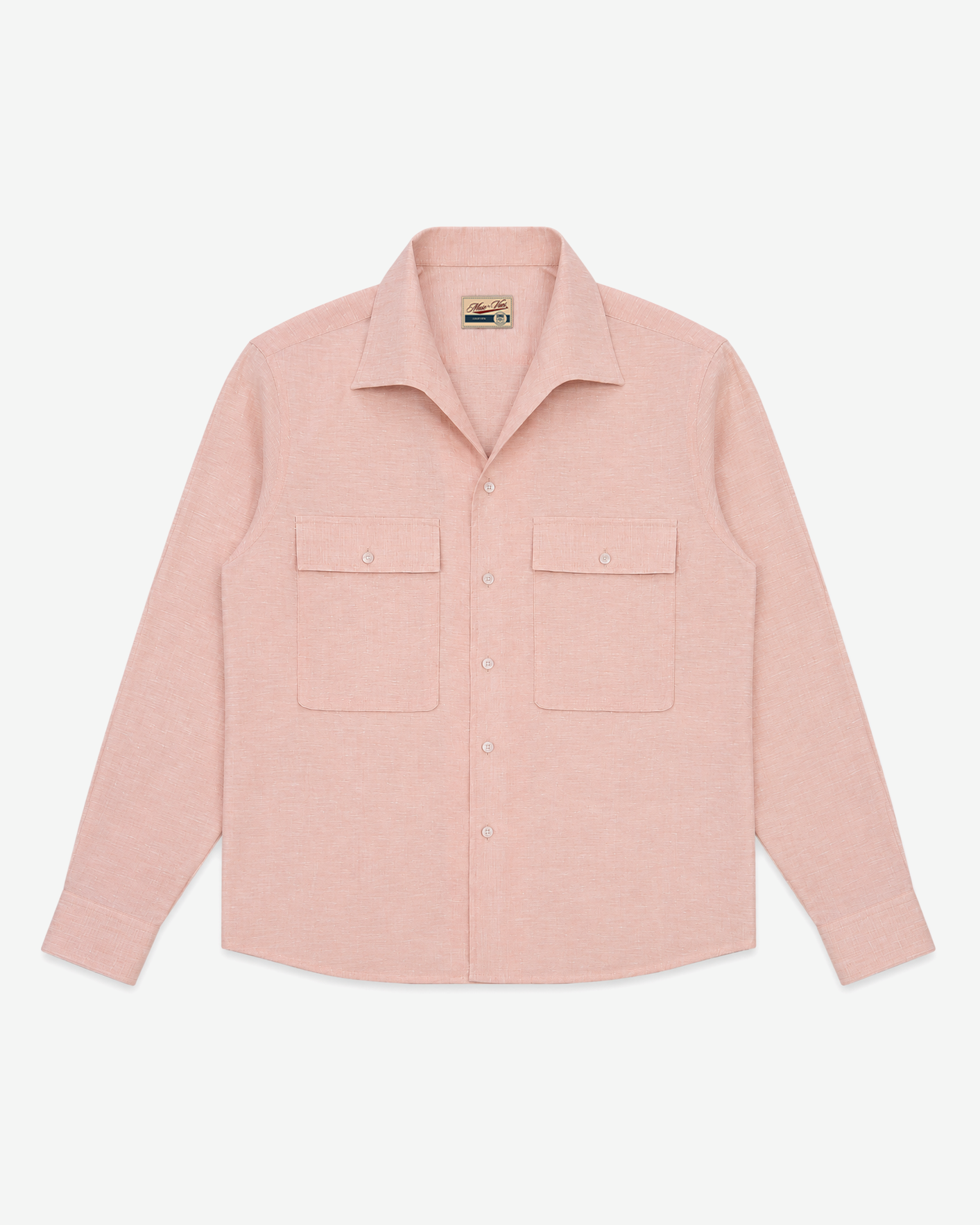 Salmon Pink Linen Shirt
