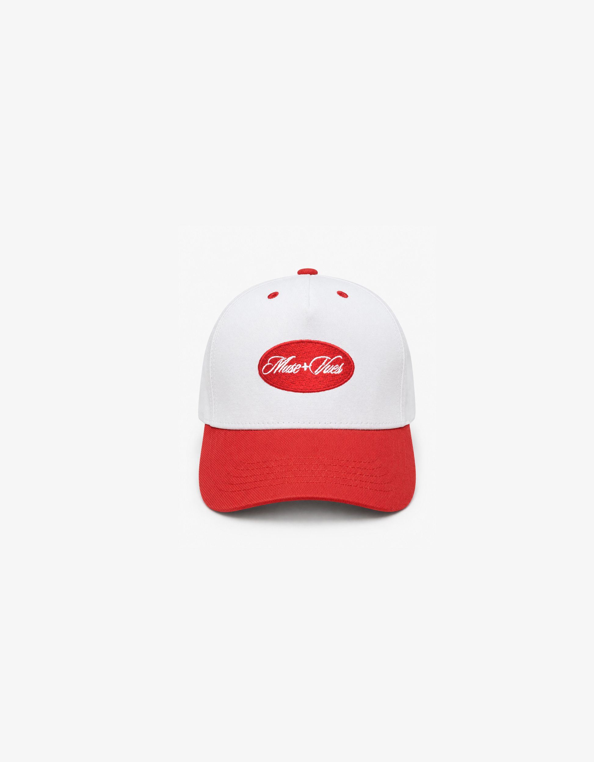 Red + Cream Patched Cap