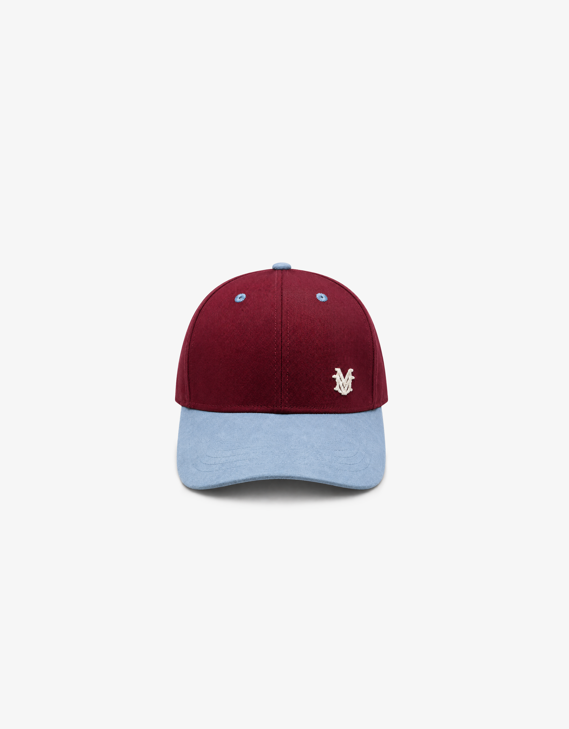 Two-Tone Burgundy Emblem Cap